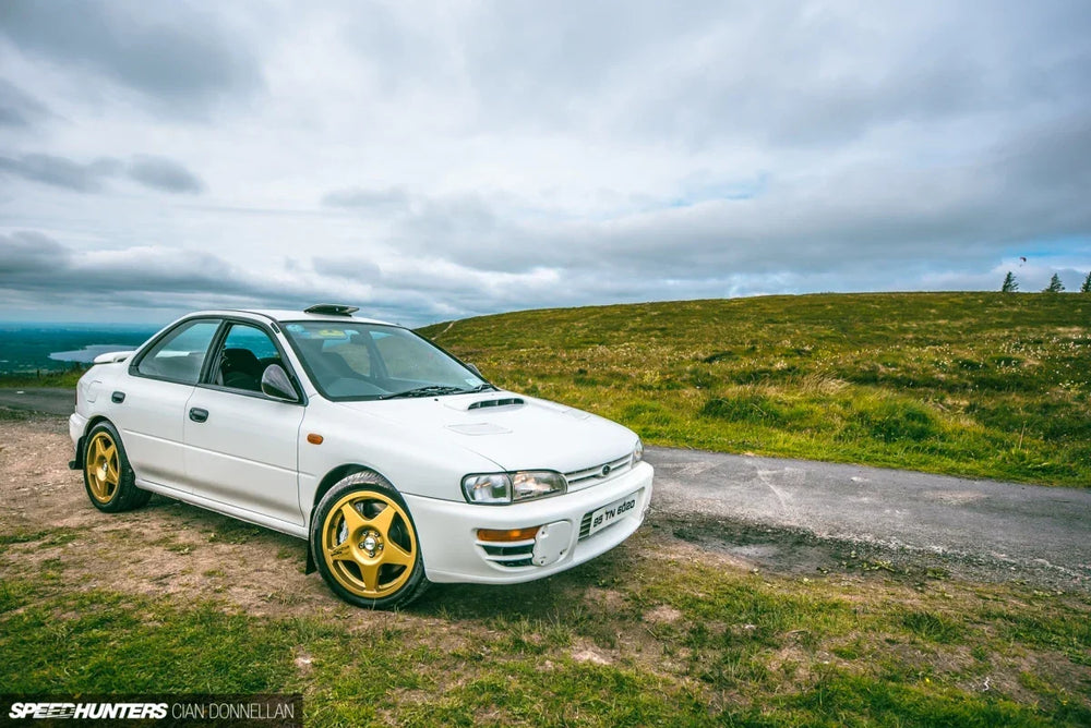James's white Type RA on an Irish hillside.
