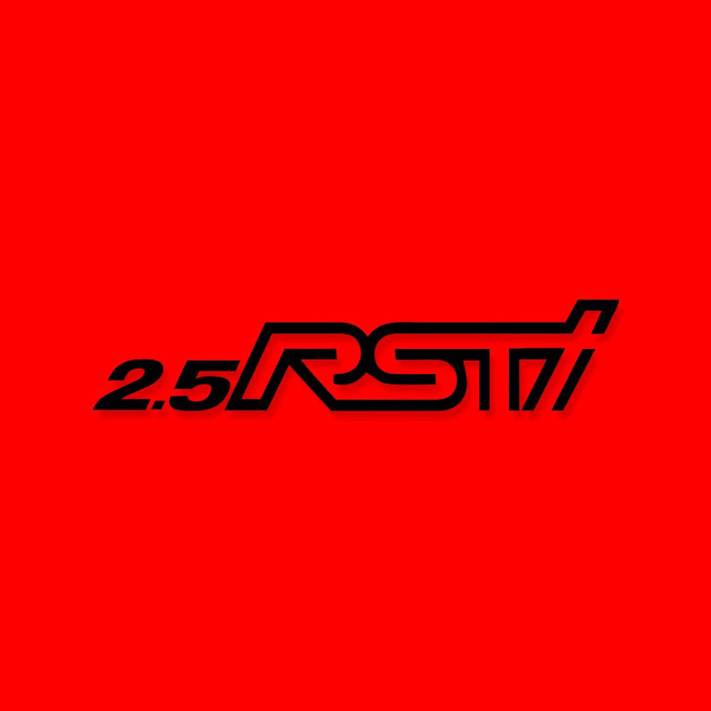 2.5RSTI black logo on red