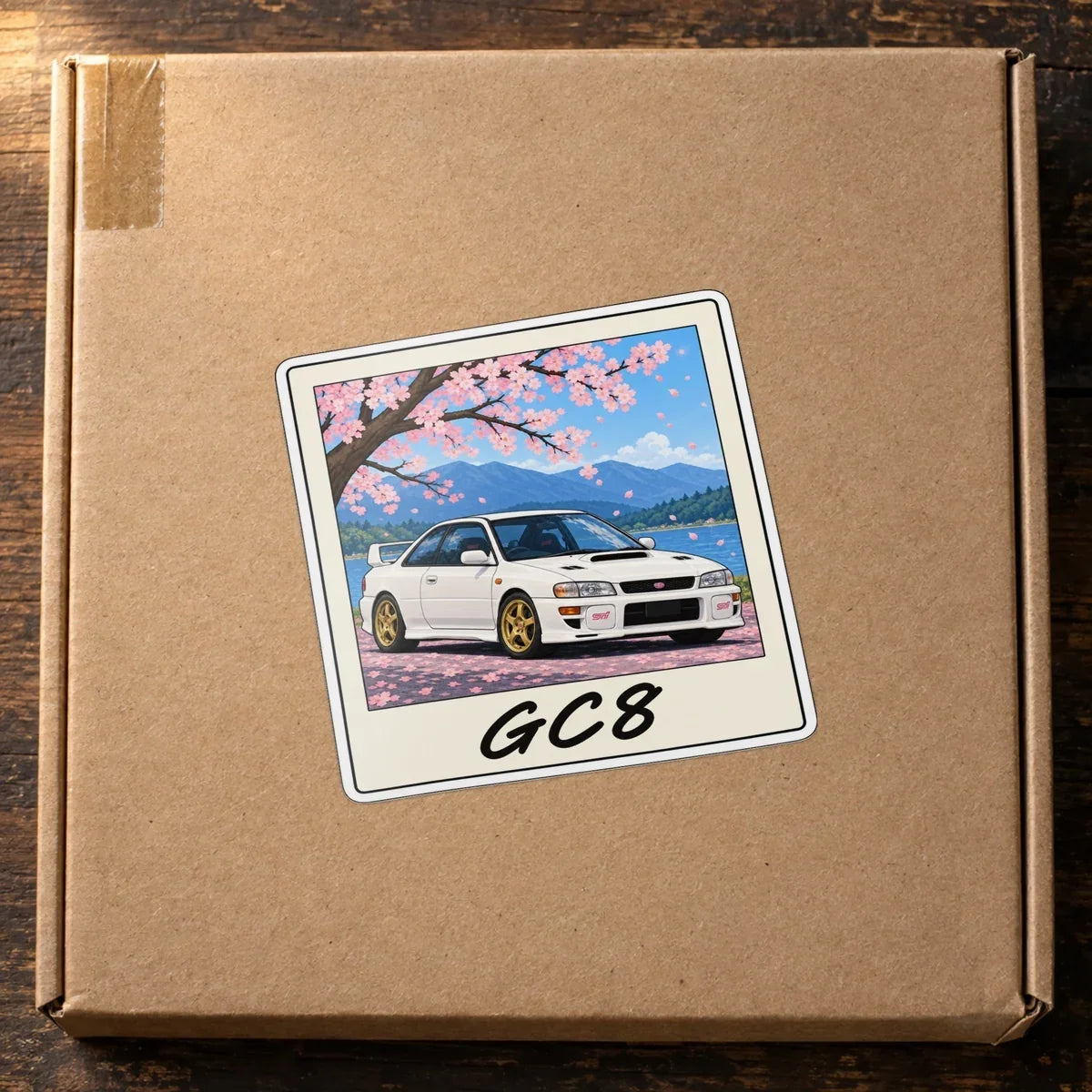 GC8 cherry blossom photo-frame decal