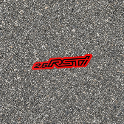 Black-and-red 2.5RSTI logo decal