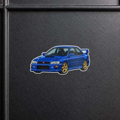 Blue Subaru Impreza WRX STi Type R decal
