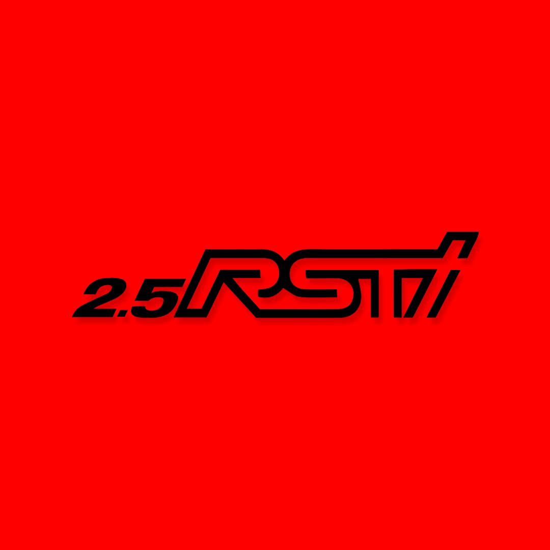 2.5RSTI black logo on red